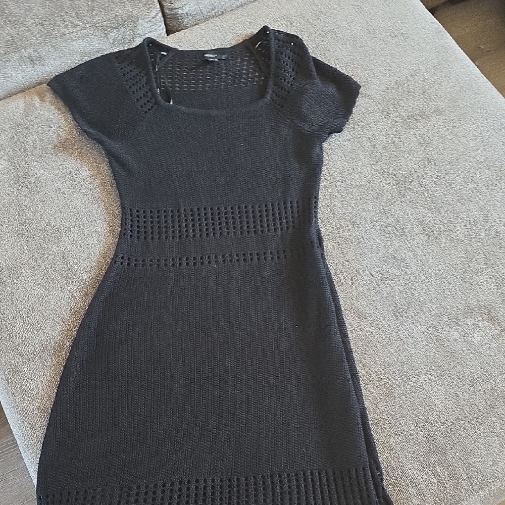 Forever 21 Black Knit Maxi Sweater Dress